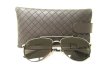 Photo1: BOTTEGA VENETA Silver Frame Brown Lens Sunglasses Eye Wear #9210