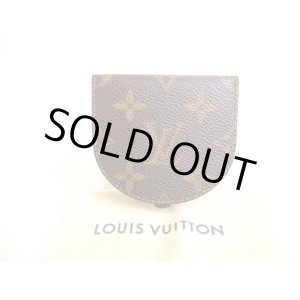 Photo: LOUIS VUITTON Monogram Brown Leather Coin Purse Porto Monnaie Gousset #9213