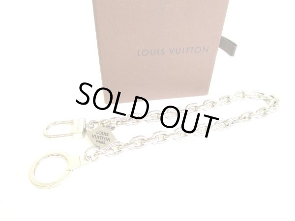 Photo1: LOUIS VUITTON Silver Color Metal Wallet Chain Chaine Anneau Cle #9215