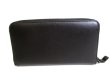 Photo2: Salvatore Ferragamo Vala Black Leather Round Zip Wallet #9226