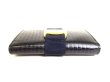 Photo6: Salvatore Ferragamo Vara Navy Blue Leather Gold H/W 6Pics Key Case #9227