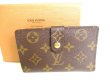 Photo1: LOUIS VUITTON Monogram Brown Leather Bifold Wallet Viennois #9233