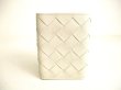 Photo2: BOTTEGA VENETA Pearl White Leather Trifold Wallet Compact Wallet #9235