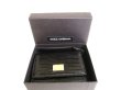 Photo12: DOLCE&GABBANA Black Leather Trifold Wallet Purse #9237