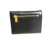 Photo2: DOLCE&GABBANA Black Leather Trifold Wallet Purse #9237