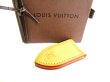 Photo1: LOUIS VUITTON Brown Leather Magnetic Money Clip Bill Clip #9239