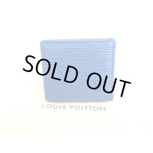 Photo: LOUIS VUITTON Epi Blue Leather Coin Purse Porto Monnaie Boite #9241