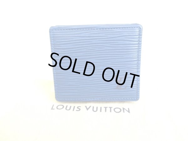 Photo1: LOUIS VUITTON Epi Blue Leather Coin Purse Porto Monnaie Boite #9241