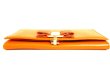 Photo5: Salvatore Ferragamo Vala Orange Leather Bifold Long Wallet #9243