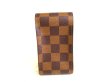 Photo2: LOUIS VUITTON Damier Brown Leather Cigarette Case Tabacco Case #9247