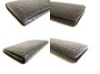 Photo7: BOTTEGA VENETA Intrecciato Black Leather Bifold Flap Long Wallet #9254