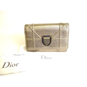 Photo: Christian Dior Diorama Champagne Gold Leather Bifold Wallet #9255