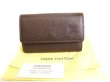 Photo1: LOUIS VUITTON Dark Brown Taiga Leather Multicles 6 Key Cases #9266