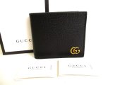 Photo: GUCCI GG Marmont Black Leather Bifold Wallet Compact Wallet #9268