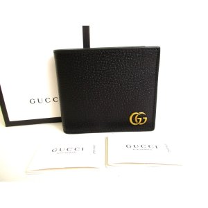 Photo: GUCCI GG Marmont Black Leather Bifold Wallet Compact Wallet #9268