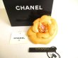 Photo1: CHANEL Camelia Beige orange Canvas Corsage Brooch #9269