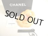 Photo: CHANEL Camelia Beige orange Canvas Corsage Brooch #9269