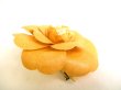 Photo3: CHANEL Camelia Beige orange Canvas Corsage Brooch #9269