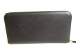 Photo2: PRADA Saffiano Black Leather Ribbon Round Zip Long Wallet Purse #9272