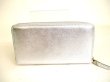 Photo2: Tiffany & Co. Logo Plate Silver Leather Round Long Wallet #9277