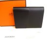 Photo1: HERMES Black Leather Bifold Bill Wallet Card Holder Manhattan #9292