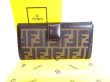 Photo1: FENDI Zucca Canvas Brown Leather Bifold Long Wallet Flap Wallet #9296