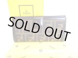 Photo: FENDI Zucca Canvas Brown Leather Bifold Long Wallet Flap Wallet #9296
