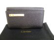 Photo1: Cartier Santos Black Leather 6 Pics Key Cases #9298