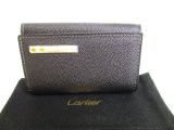 Photo: Cartier Santos Black Leather 6 Pics Key Cases #9298