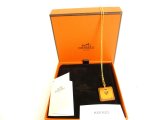 Photo: HERMES As de Coeur Pendant Small Gold Plated Veau Swift Necklace #9299