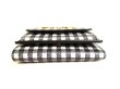 Photo5: miumiu Black White Madras Leather Trifold Wallet Compact Wallet #9307