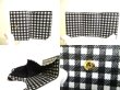 Photo8: miumiu Black White Madras Leather Trifold Wallet Compact Wallet #9307