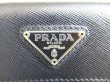 Photo10: PRADA Saffiano Black Leather Bifold Wallet Compact Wallet #9310