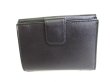 Photo2: PRADA Saffiano Black Leather Bifold Wallet Compact Wallet #9310