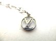 Photo8: LOUIS VUITTON Silver Plated Essential V Chain Necklace #9315