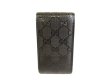 Photo2: GUCCI Imprimee Black PVC Leather Cigarette Case #9326