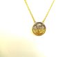 Photo2: LOUIS VUITTON Gold Silver LV Circle Medallion L TO V Necklace #9328