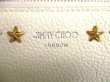 Photo10: Jimmy Choo Multicolor Metal Stars White Leather Round Zip Wallet #9341