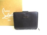 Photo: Christian Louboutin Paloma Black Red Leather Bifold Wallet #9343