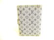 Photo2: LOUIS VUITTON Monogram Mini Blue Document Holders Small Ring Agenda Cover #9346