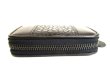 Photo6: BOTTEGA VENETA Black Leather Round Zip Coin Purse #9350