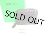 Photo: BOTTEGA VENETA Intrecciato Black Leather Round Zip Coin Purse #9351