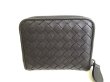 Photo2: BOTTEGA VENETA Intrecciato Black Leather Round Zip Coin Purse #9351