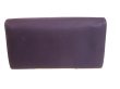 Photo2: PRADA Purple Nylon Black Leather Bifold Flap Long Wallet #9352