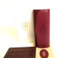 Photo1: Cartier Must de Cartier Bordeaux Leather 4 Pics Key Cases #9353