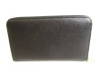 Photo2: BVLGARI BVLGARIBVLGARI Black Leather Round Zip Long Wallet #9354