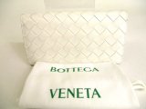 Photo: BOTTEGA VENETA Intrecciato White Leather Bifold Long Wallet #9358