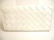 Photo2: BOTTEGA VENETA Intrecciato White Leather Bifold Long Wallet #9358