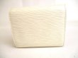 Photo2: LOUIS VUITTON Epi Pearl White Leather Trifold Wallet Purse Joey #9361