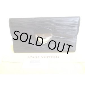 Photo: LOUIS VUITTON Epi Black Leather Long Wallet Portefeuille Eugenie #9362